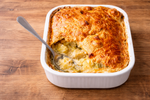 Easy cheese, leek and potato puff pie