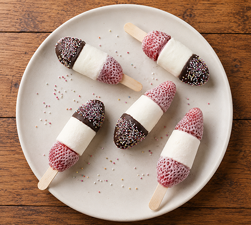 Frozen banana lollies