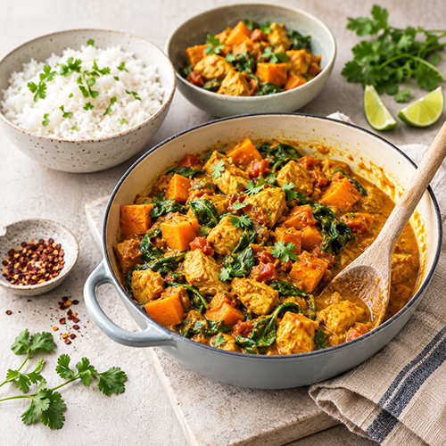Chicken and sweet potato curry