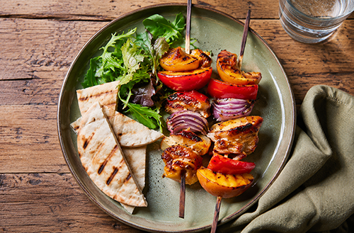 Peachy Pork Kebabs