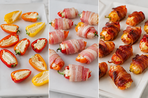 Spicy Bacon Wrapped Sweetbite Peppers