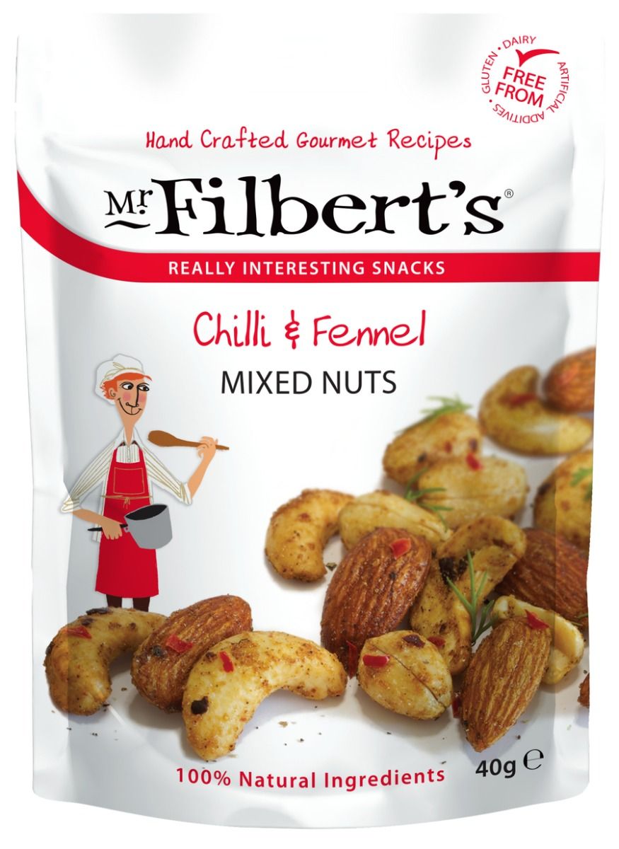 Mr Filbert's Chilli and Fennel Mixed Nuts - 40G x 4 packs