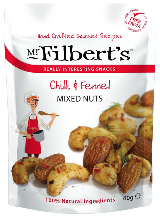Mr Filbert's Chilli and Fennel Mixed Nuts - 40G x 4 packs