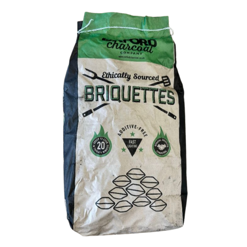 Natural wood briquettes