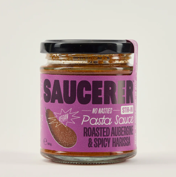 The Saucerer Roasted Aubergine & Spicy Harissa Pasta Sauce - 190g